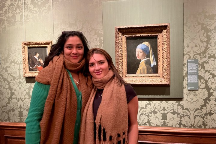 a painting of a woman